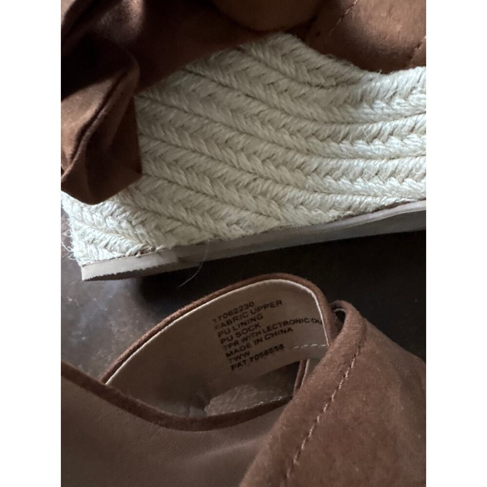 Torrid Brown Faux Suede Lace Up Espadrille Wedge Sandals Size 7WW NWT - Picture 6 of 6